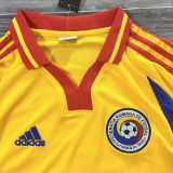 2000 Romania Home Yellow Retro Fans Soccer Jersey