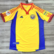 2000 Romania Home Yellow Retro Fans Soccer Jersey