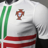 2012 Portugal Away White Retro Player Version Soccer Jersey
