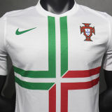 2012 Portugal Away White Retro Player Version Soccer Jersey