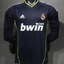 2010/11 RM Away Black Retro Long Sleeve Player Version Jersey 球员版