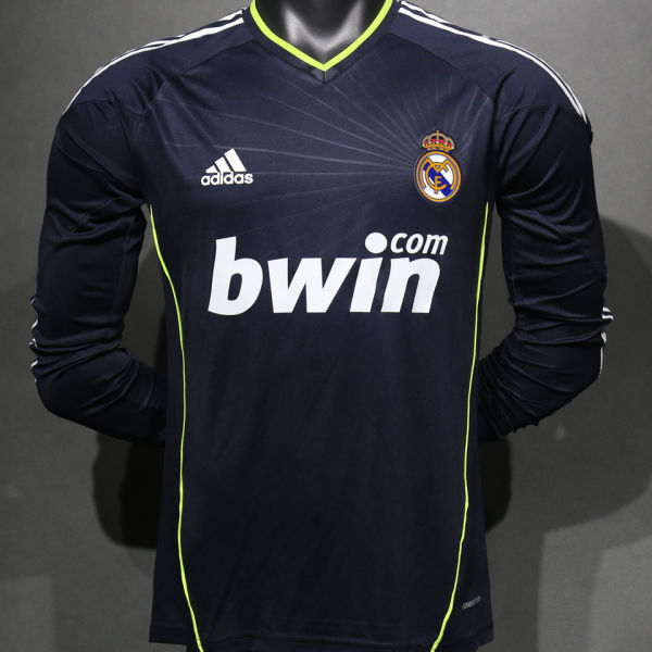 2010/11 RM Away Black Retro Long Sleeve Player Version Jersey 球员版