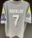 2015/16 RM Away Grey Retro Long Sleeve Soccer Jersey