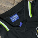 1998/99 M Utd Away Black UCL Version Long Sleeve Retro Jersey