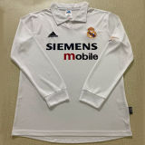 2002/03 RM Home White Retro Long Sleeve Soccer Jersey