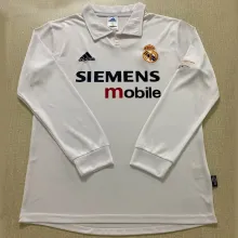 2002/03 RM Home White Retro Long Sleeve Soccer Jersey