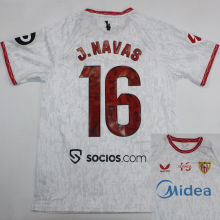 J. NAVAS # 16 Sevilla FC Home White Fans Soccer Jersey 2024/25 全广告 切图