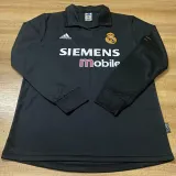 2002/03 RM Away Black Retro Long Sleeve Soccer Jersey