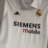 2002/03 RM Home White Retro Long Sleeve Soccer Jersey