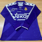 1994/96 RM Blue Away Retro Long Sleeve Soccer Jersey