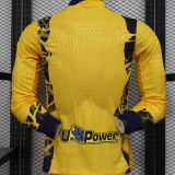 2024/25 In Milan Third Yellow Player Version Long Sleeve Soccer Jersey