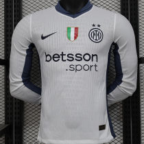 2024/25 In Milan Away White Player Version Long Sleeve Soccer Jersey