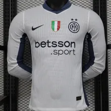 2024/25 In Milan Away White Player Version Long Sleeve Soccer Jersey