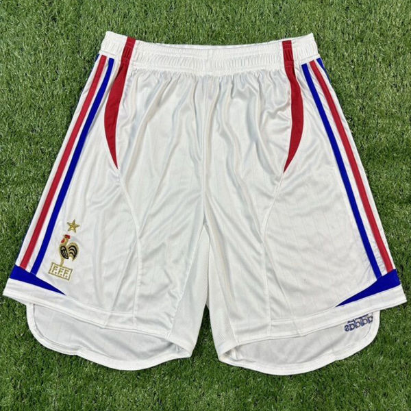 2006 France White Retro Shorts Pants