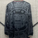 1998 Mexico Black Retro Long Sleeve Soccer Jersey