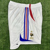 2006 France White Retro Shorts Pants