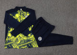 2025 Man City Fluorescent Green Kids Sweater Tracksuit 喷墨