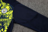 2025 Man City Fluorescent Green Sweater Tracksuit 喷墨