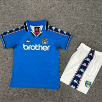 1997/98 Man City Home Blue Retro Kids Soccer Jersey