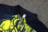2025 Man City Fluorescent Green Kids Sweater Tracksuit 喷墨