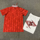 1992/94 M Utd Home Red Retro Kids Soccer Jersey