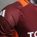 2025 Roma Red Player Version Soccer Jersey