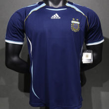 2006 Argentina Away Retro Player Version Soccer Jersey