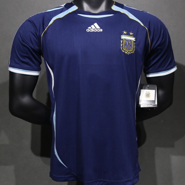 2006 Argentina Away Retro Player Version Soccer Jersey