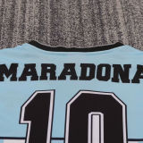2001 Maradona #10 Argentina Home Retro Kids Soccer Jersey 2001有名有号