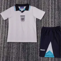 1996 England Home Kids Retro Soccer Jersey
