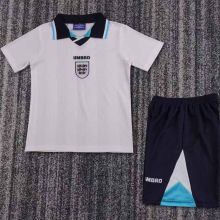 1996 England Home Kids Retro Soccer Jersey