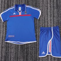 2000 France Home Blue Retro Kids Soccer Jersey