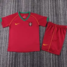 2006 Portugal Home Kids Retro Soccer Jersey