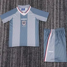 1996 England Away Kids Retro Soccer Jersey