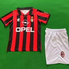 1996/97 AC Milan Home Retro Kids Soccer Jersey