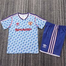 1990/92 M Utd Away Retro Kids Soccer Jersey