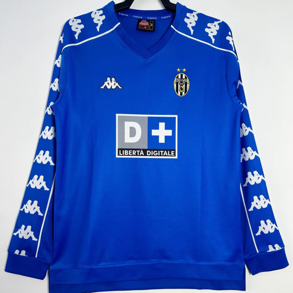 1999/2000 JUV Away Blue Retro Long Sleeve Soccer Jersey