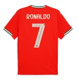 2025 Portugal Home Red Player Version Long Sleeve Soccer Jersey