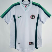 1998 Nigeria Away White Retro Soccer Jersey