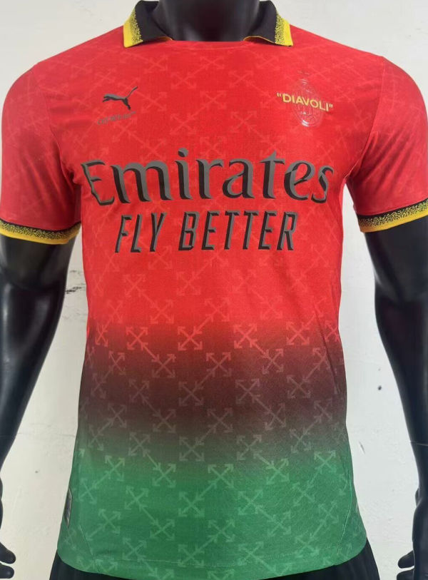 2024/25 AC Milan x Off White 4Th Player Version Soccer Jersey