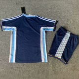 1998 Argentina Away Retro Kids Soccer Jersey