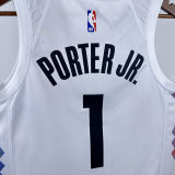 2025 Nuggets PORTER JR. #1 White City Edition NBA Jersey
