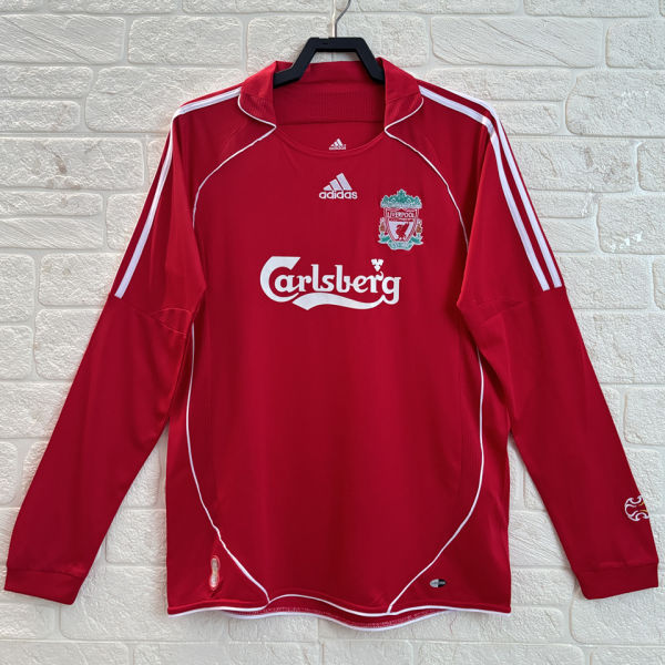 2006/08 LFC Home Red Long Sleeve Retro Soccer Jersey