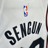 2025 Rockets SENGUN #28 White City Edition NBA Jersey