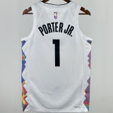 2025 Nuggets PORTER JR. #1 White City Edition NBA Jersey
