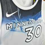 2025 Timberwolves RANDLE #30 White City Edition NBA Jersey