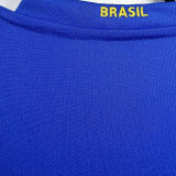 2006 Brazil Away Blue Retro Soccer Jersey