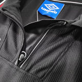1998/99 M Utd Black Retro Long Sleeve Soccer Jersey