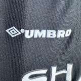1998/99 M Utd Black Retro Long Sleeve Soccer Jersey
