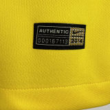 2014 Brazil Home Yellow Retro Soccer Jersey